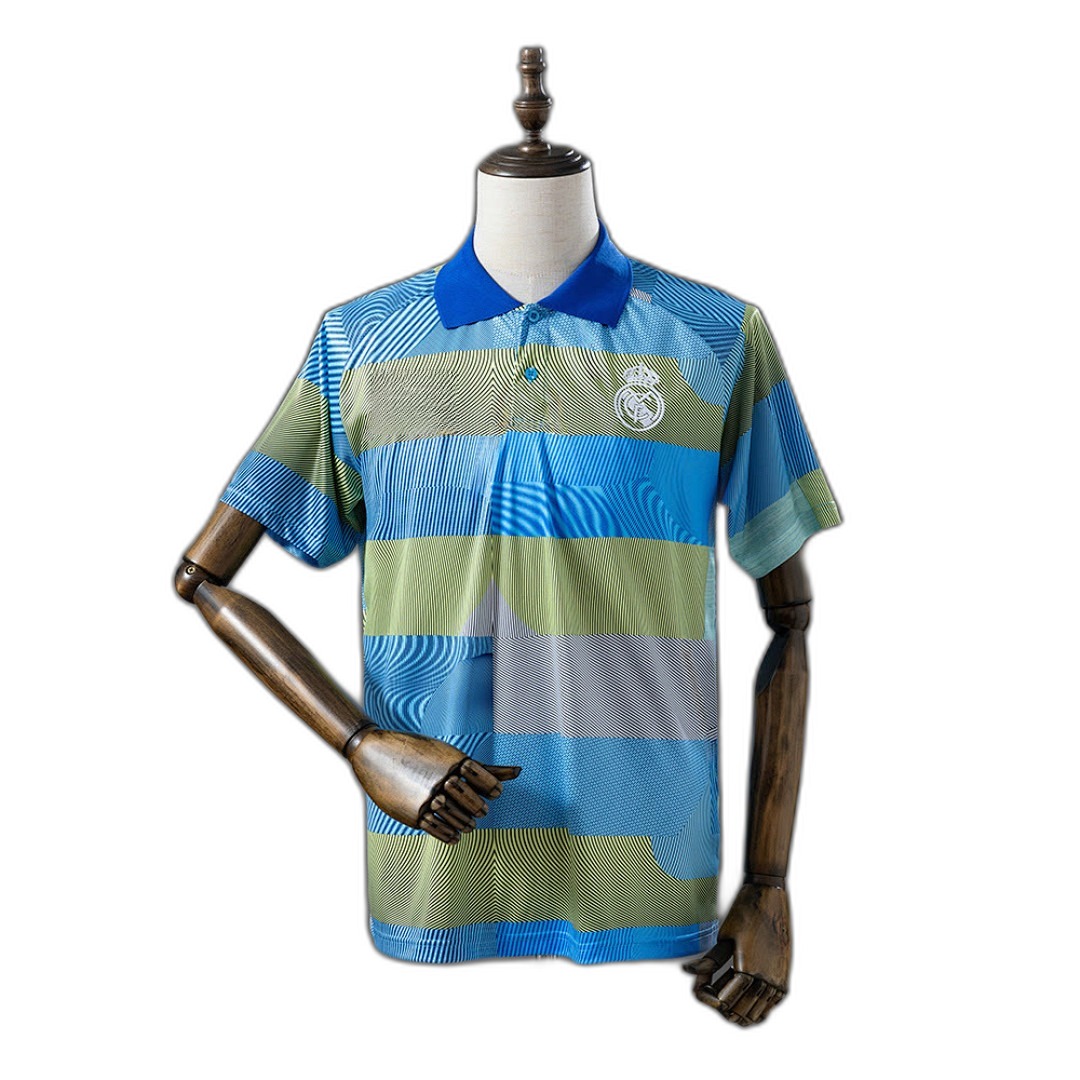Real Madrid 25/26 Polo a Rayas Verde